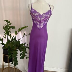 Undercover Purple Lace-Trim Slip Dress
